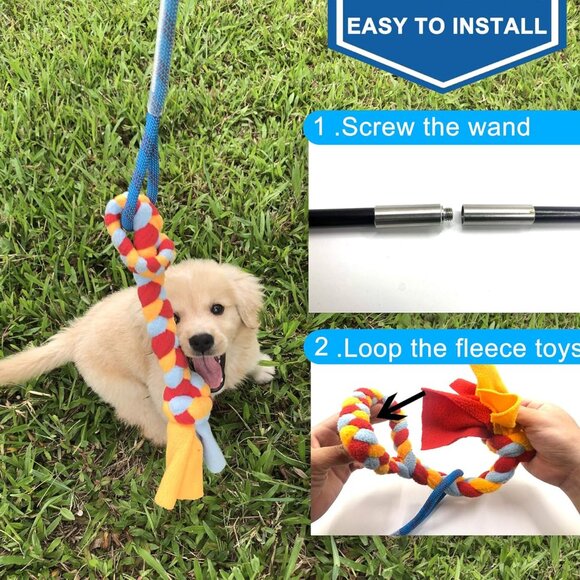 Lightweight Interactive Flirt Pole for Dogs - Perfect for Indoor & Outdoor Play - Picture 6 of 6